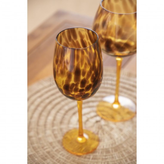Wine Glasses BarCraft Set of 2 Wine Glasses with Tortoise